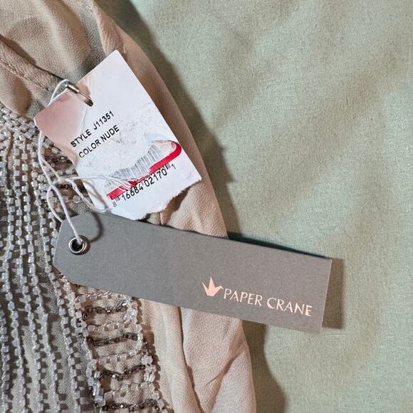 Paper Crane Anthropologie Women's sz Large Vintage Style Crop Sleeveless Beaded - Picture 5 of 10